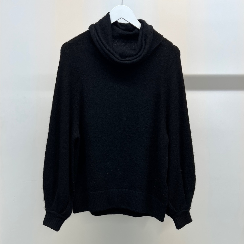 Elegant Black Cowl Neck Sweater